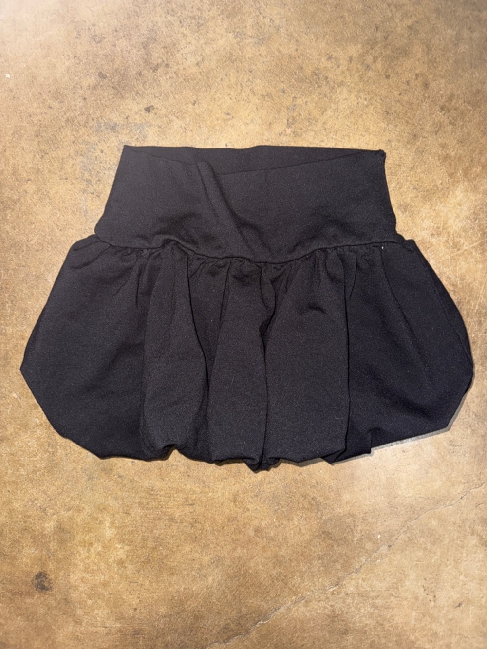 Good Luck Gem Black Bubble Hem Mini Skirt